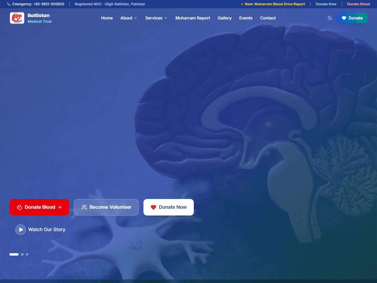 Baltistan Medical Trust — website built by Codified Studio
