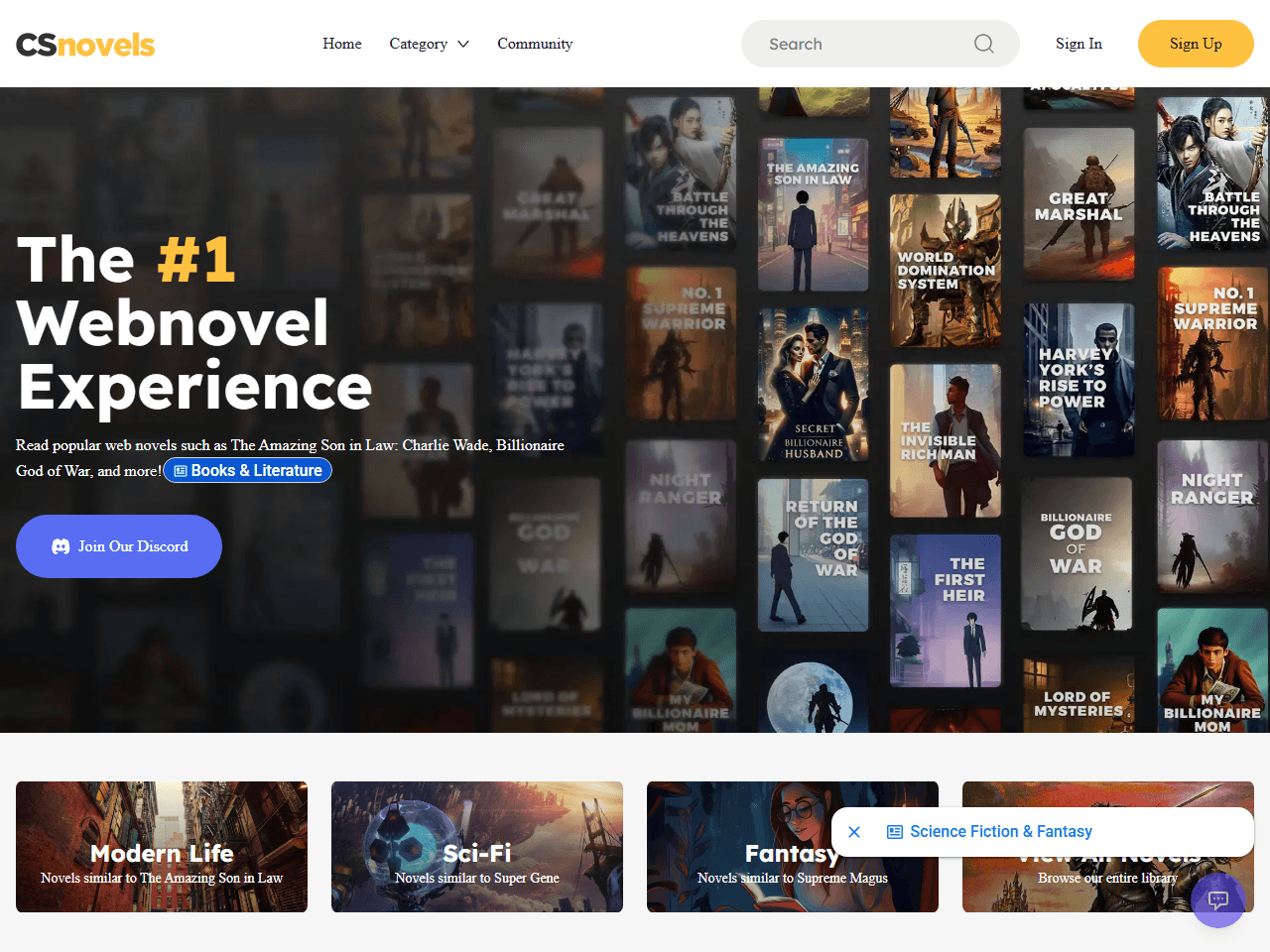 CS Novels — website built by Codified Studio