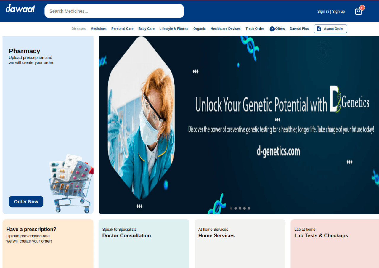 Dawaai — website built by Codified Studio