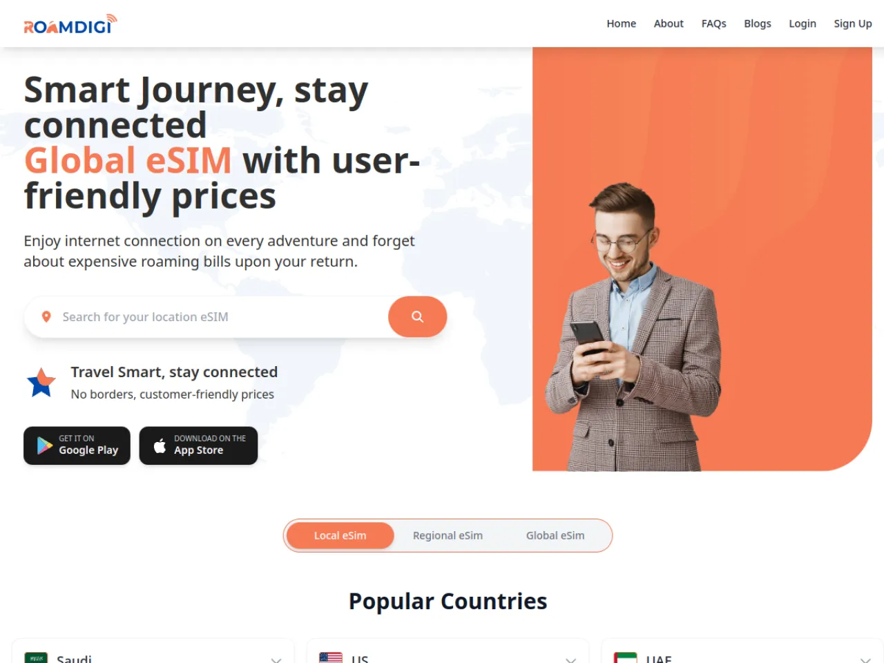 Roam Digi — Travel eSIM Platform · Global